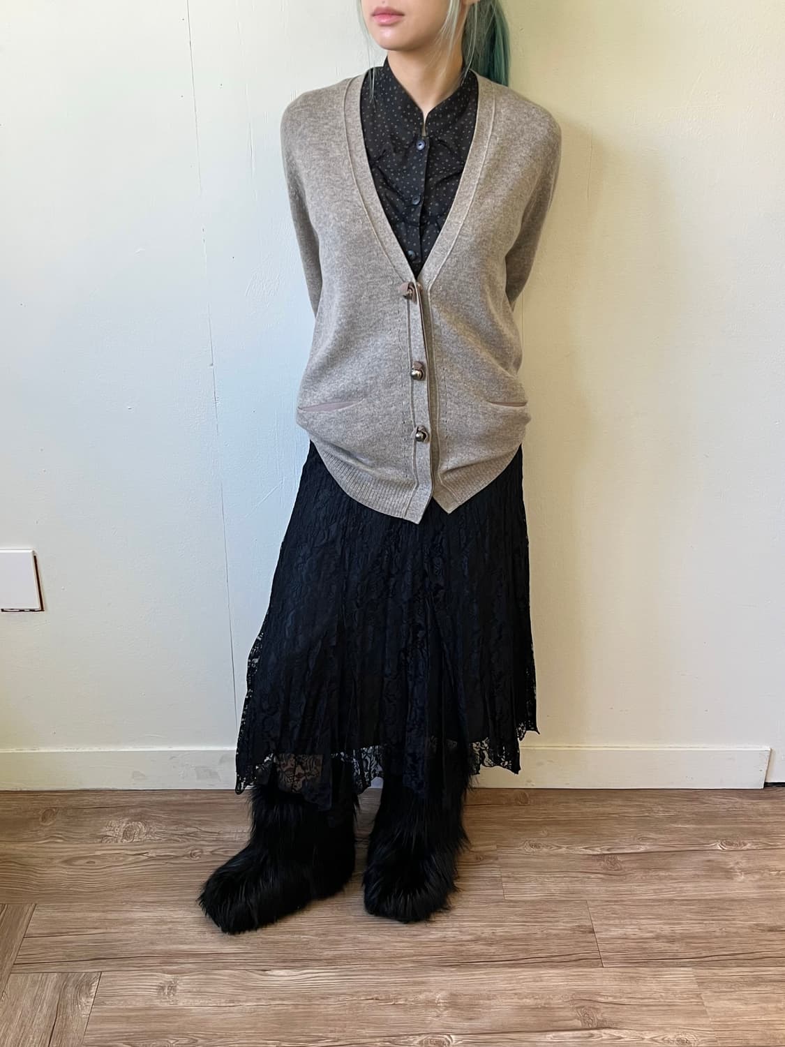 LANVIN 캐시미어 아이언볼 가디건 상품이미지7