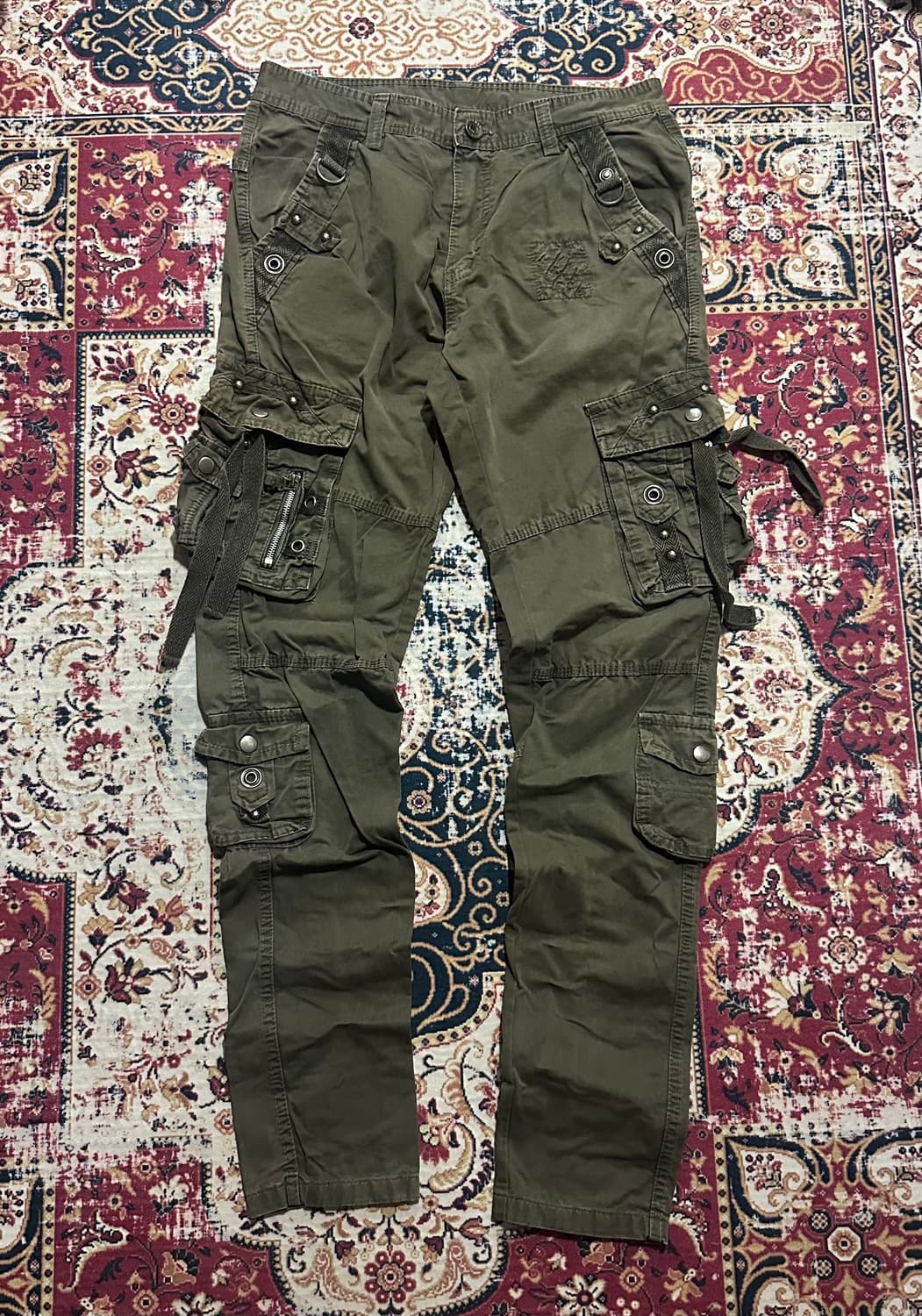 카키 카모 스트랩 팬츠 상품이미지1