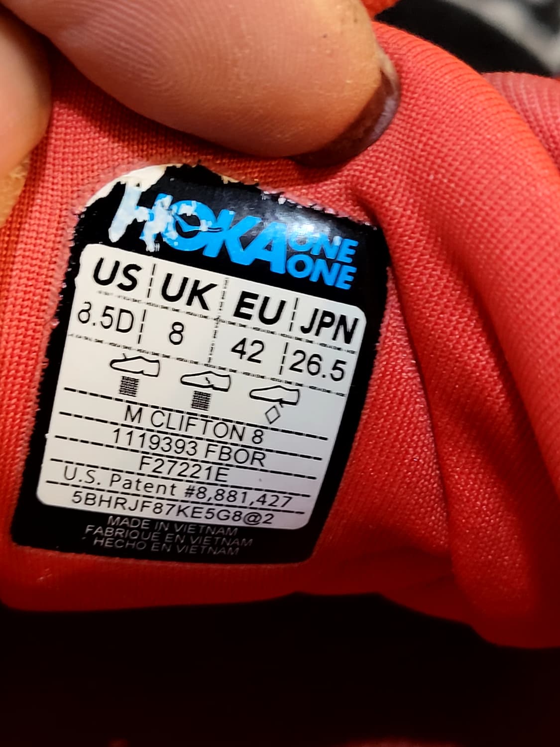 정품 호카오네오네 클리프톤 8 상품이미지9