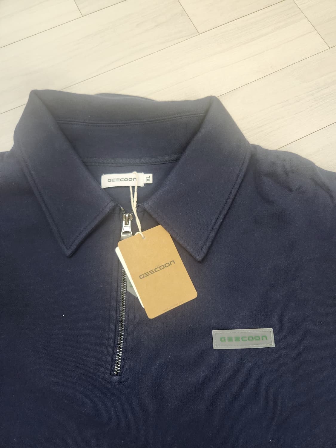 Geecoon 집업 카라티 네이비 XL 상품이미지2