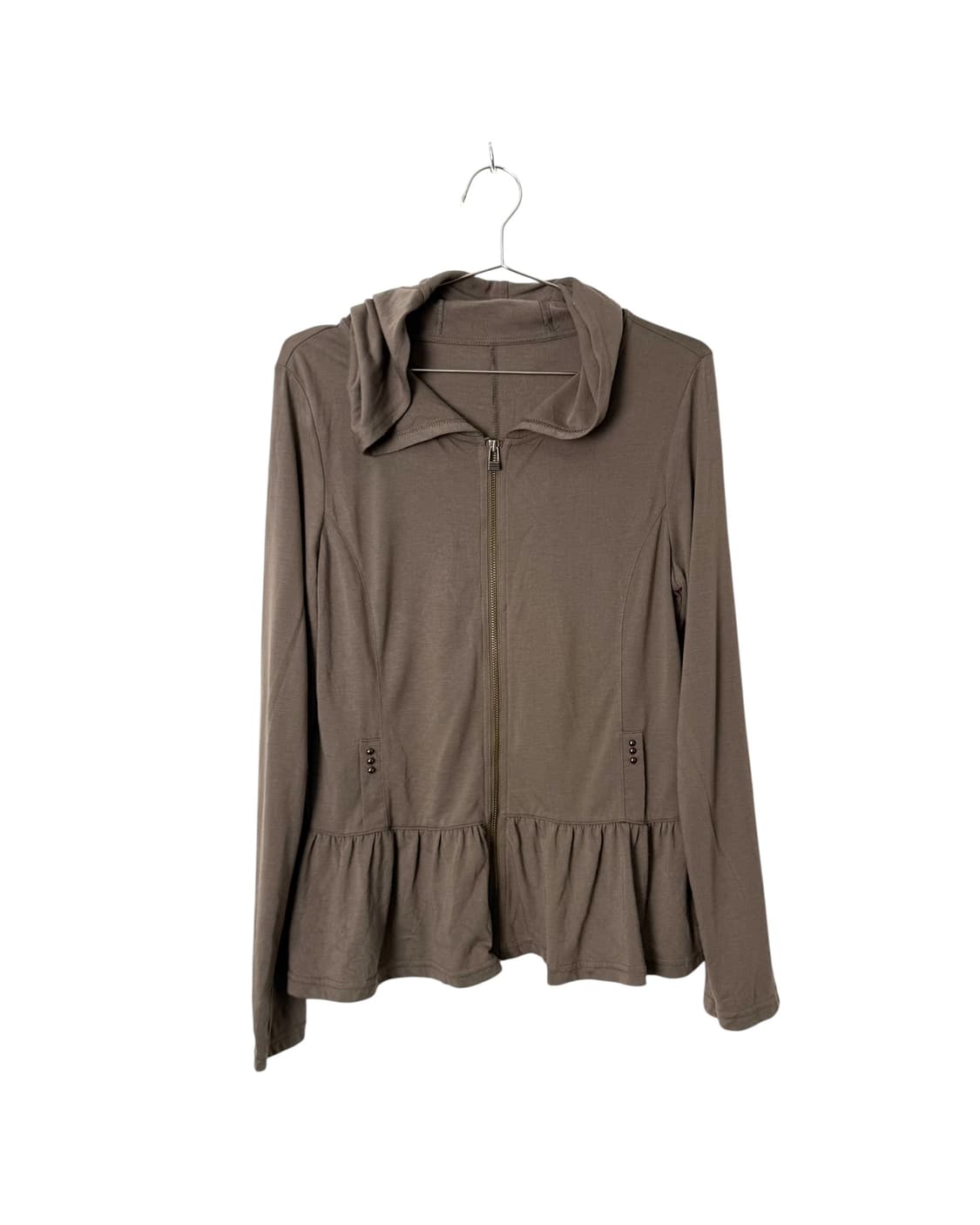 vintage frill detail zip-up hoodie 상품이미지1
