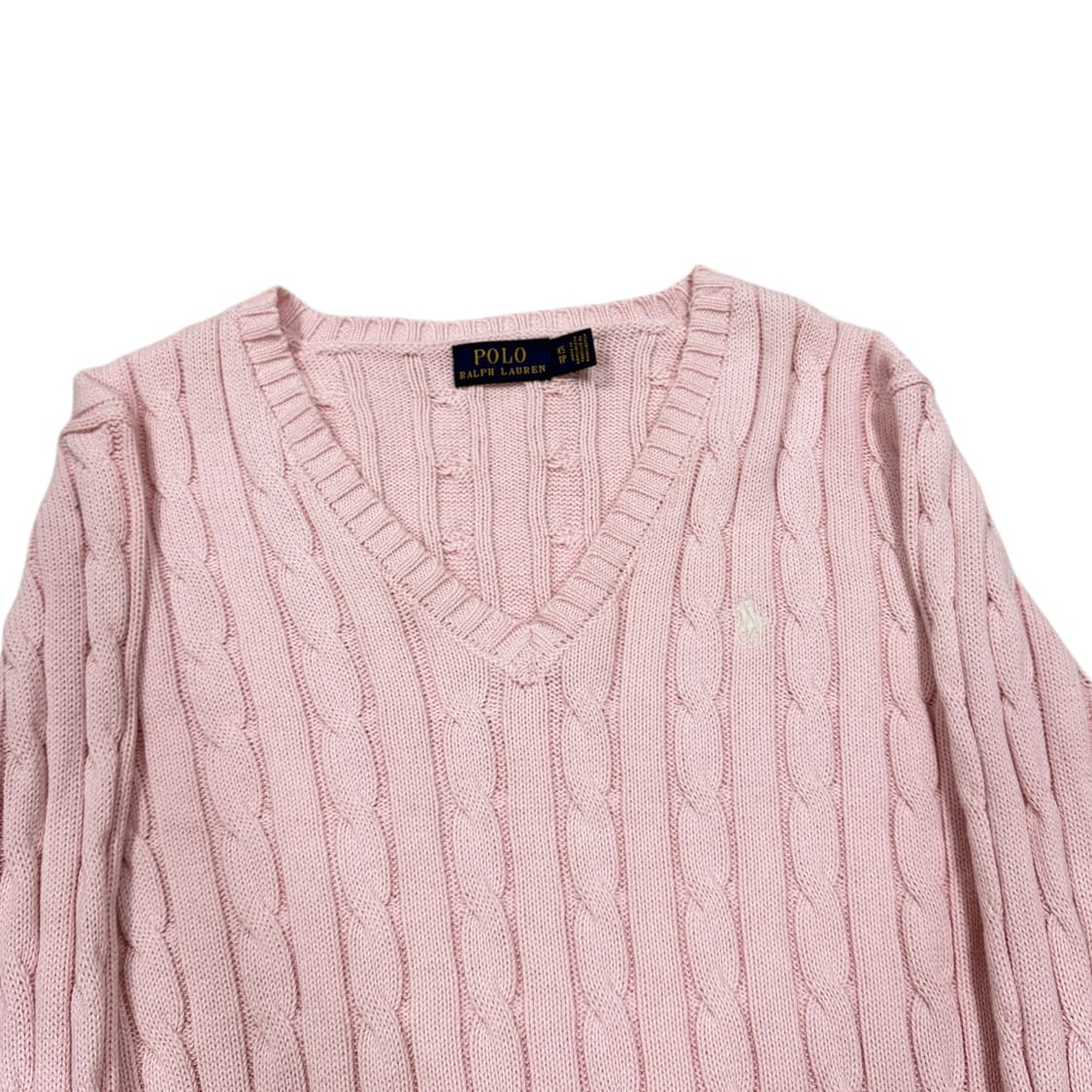 폴로 랄프로렌 딸기우유 핑크 브이넥 니트 XS 상품이미지2