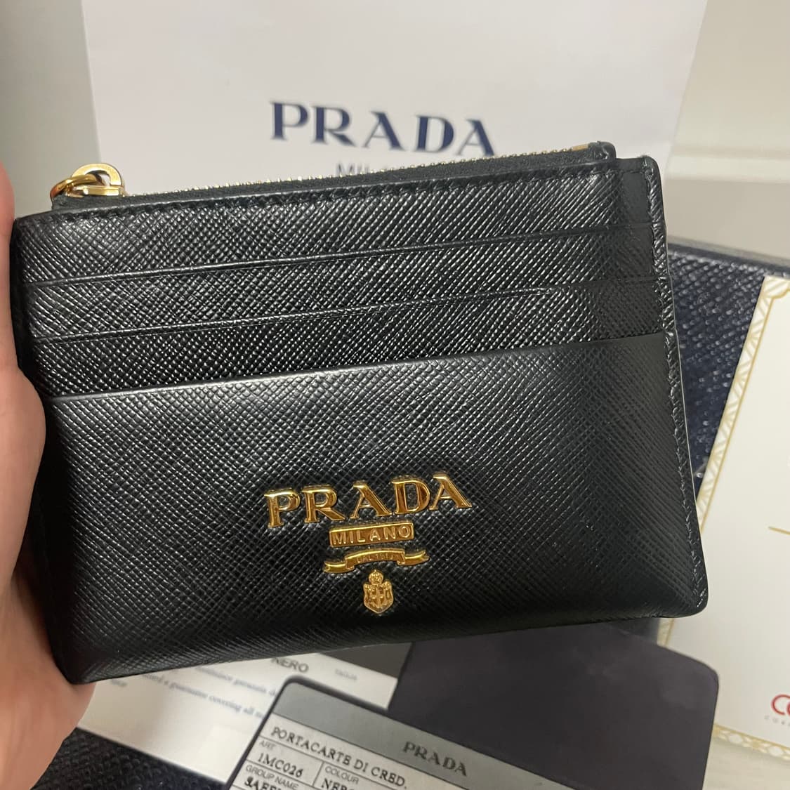 프라다 사피아노 지퍼 카드지갑 풀세트 상품이미지4