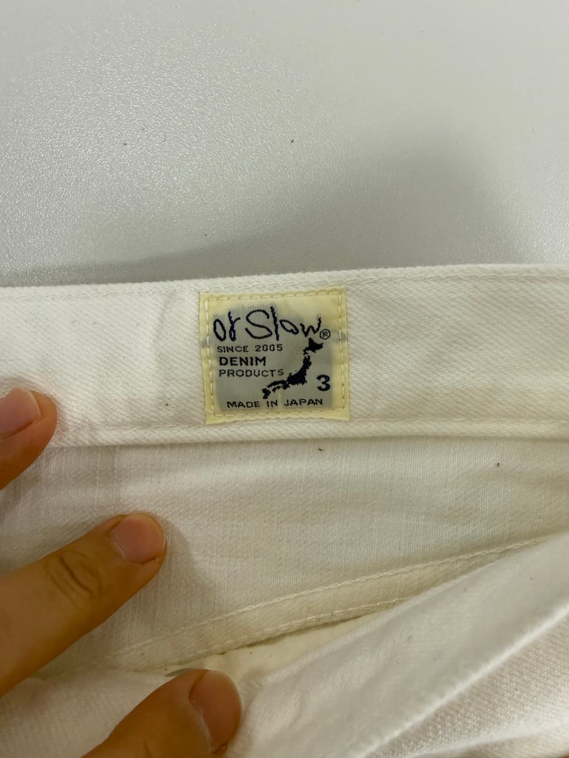 오어슬로우 107화이트(에크루) 데님 33 팝니다. 상품이미지3