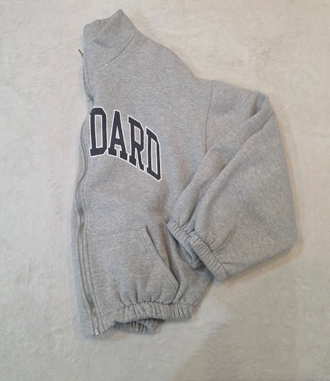 (여성) 크롭 숏 기모 집업 상품이미지4