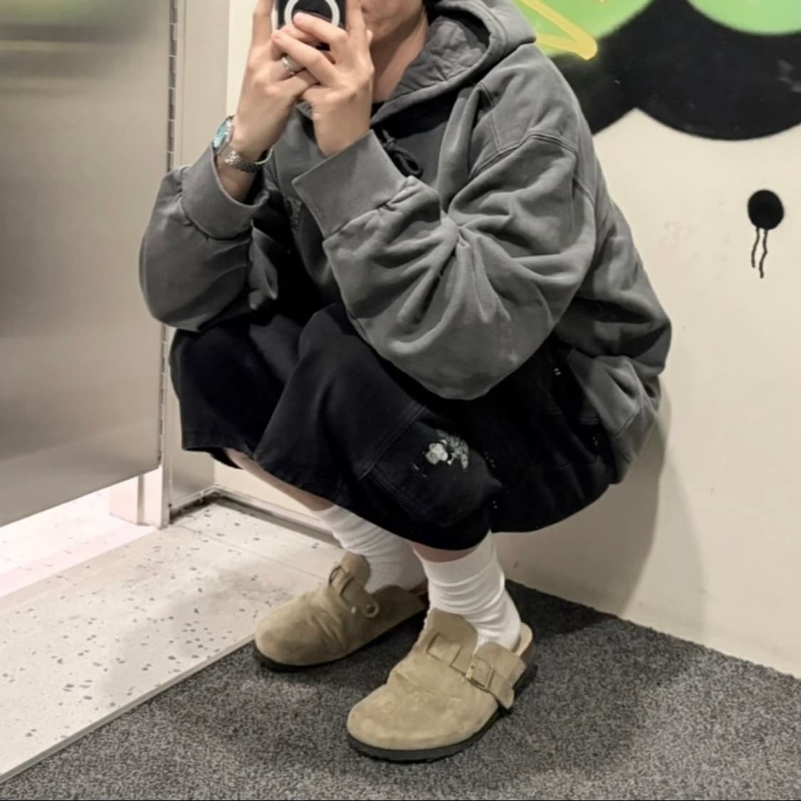 칼하트wip 넬슨 후드티 워시드블랙 XL 상품이미지8