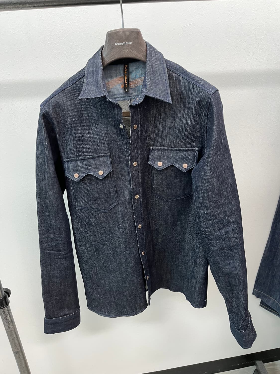 슬림100) 누디진 데님셔켓  상품이미지2