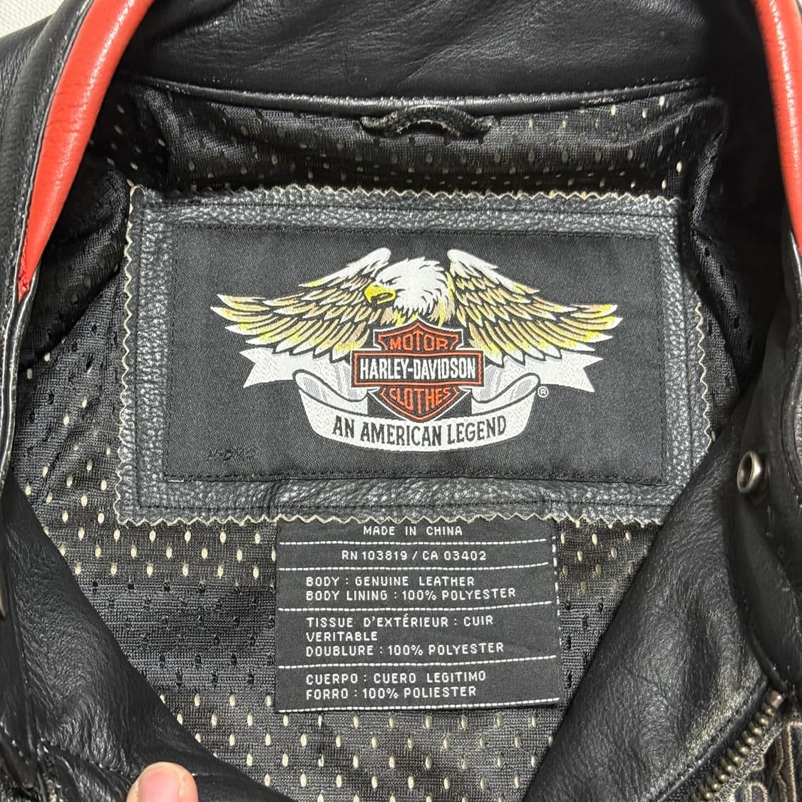 할리데이비슨 라이더 모타사이클 가죽 자켓 상품이미지4