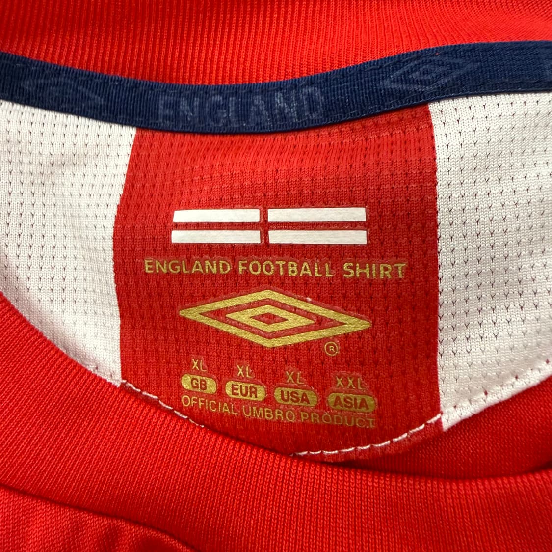 [정품/2XL] 엄브로 잉글랜드 축구 국가대표팀 반팔 유니폼 c1 상품이미지4