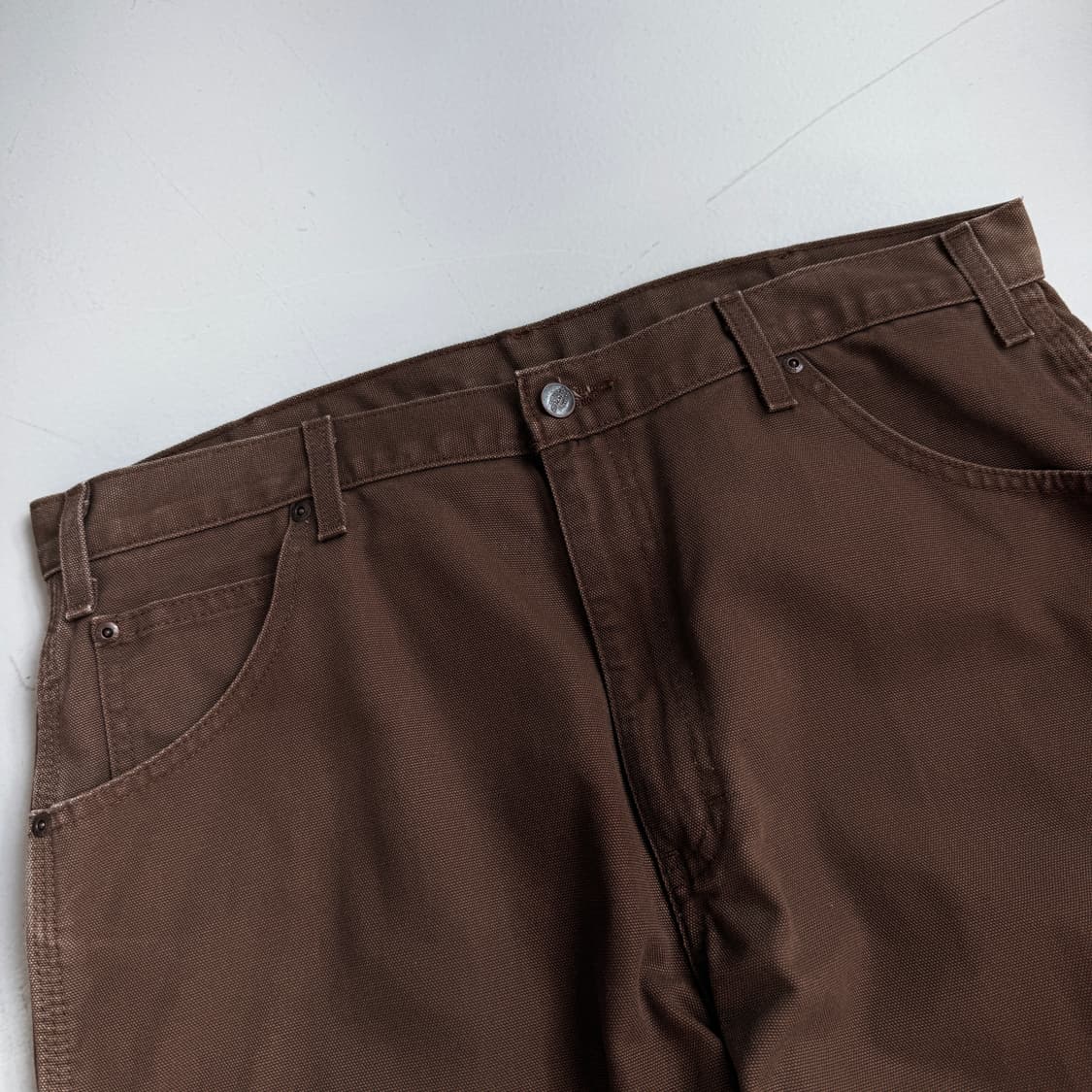 디키즈 OG 카펜처 덕캔버스 와이드 워크팬츠 브라운 상품이미지4