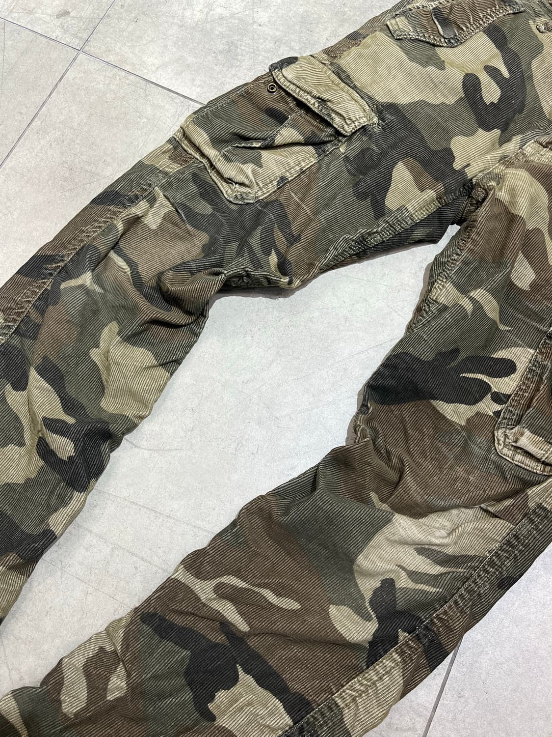 일본 빈티지 back number 밀리터리 카모 카고 골덴 팬츠  상품이미지3
