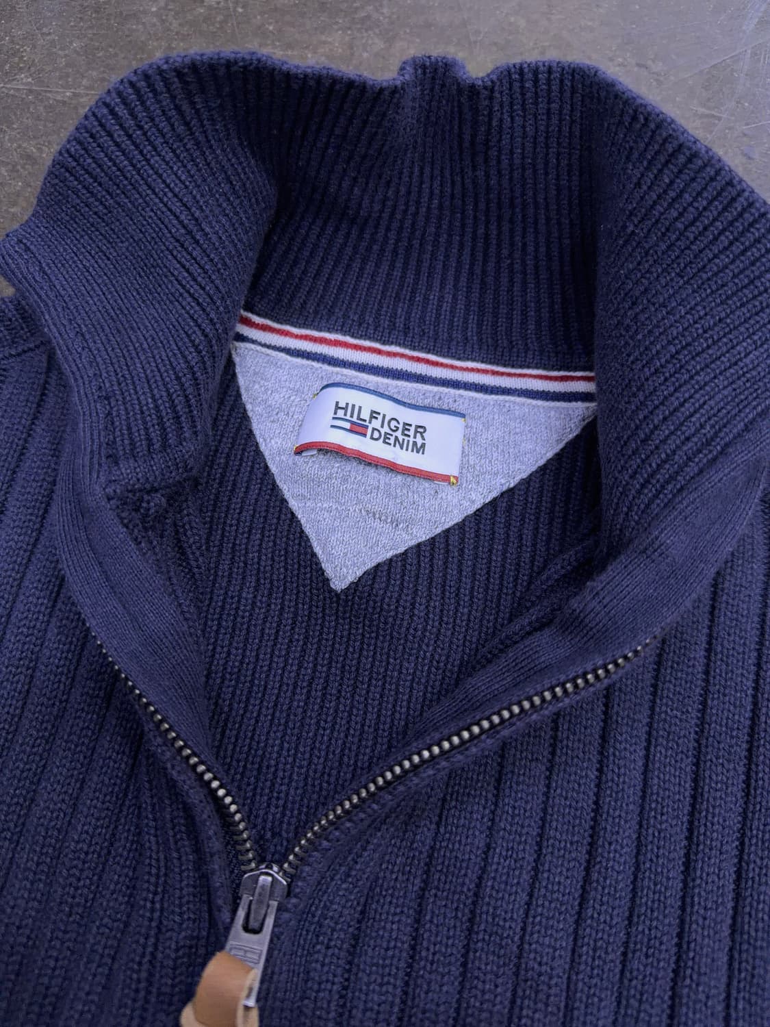 타미힐피거 니트 집업 니트 가디건 자켓 네이비 S 상품이미지9