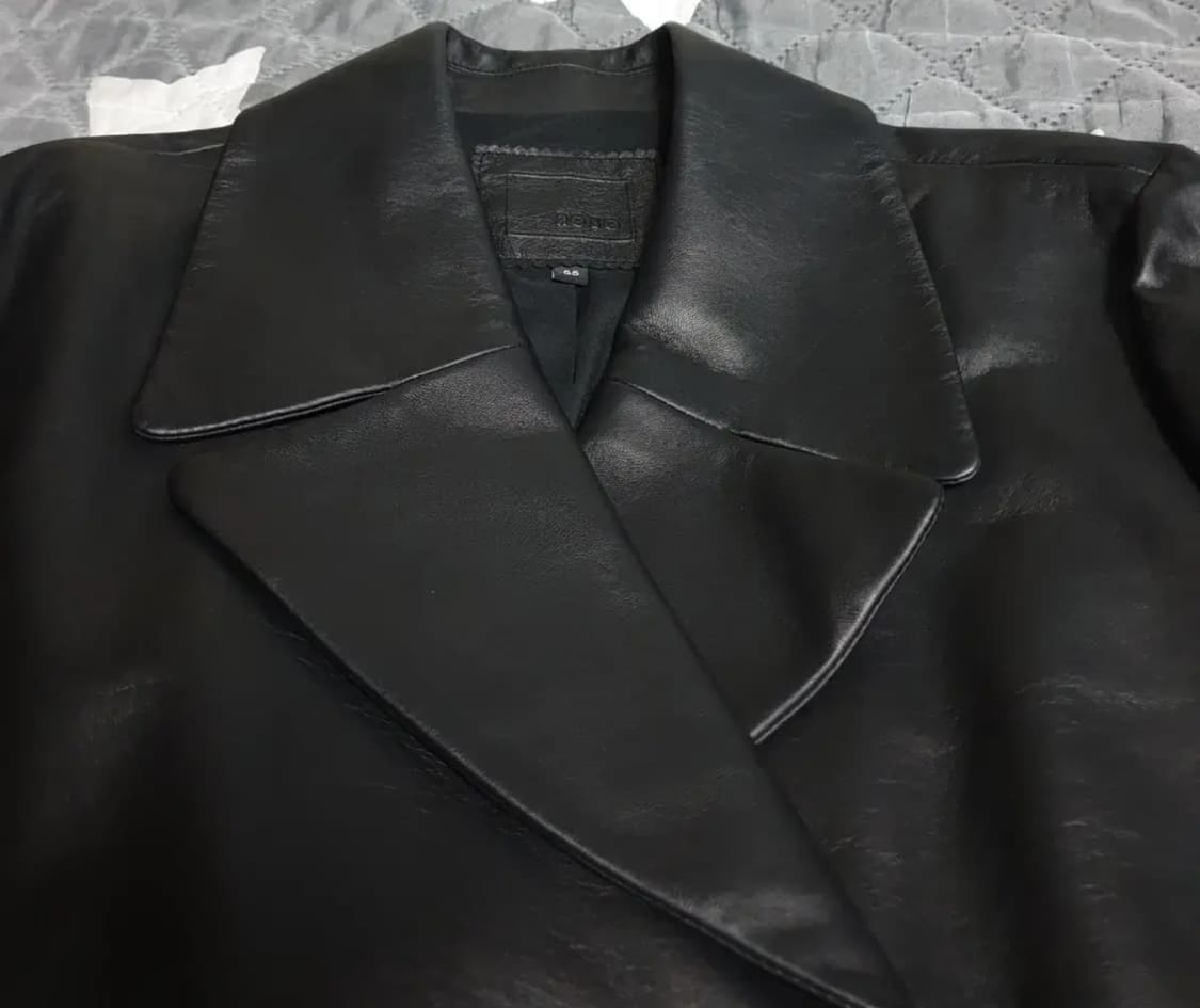(이태리) ROBO 로고 25ss 이태리 램스킨 더블 자켓 블랙 (55) 상품이미지5