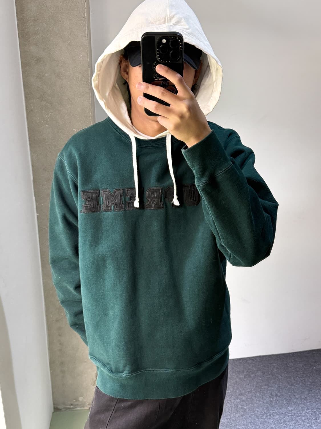 슈프림 14AW 후디드 크루넥 상품이미지2