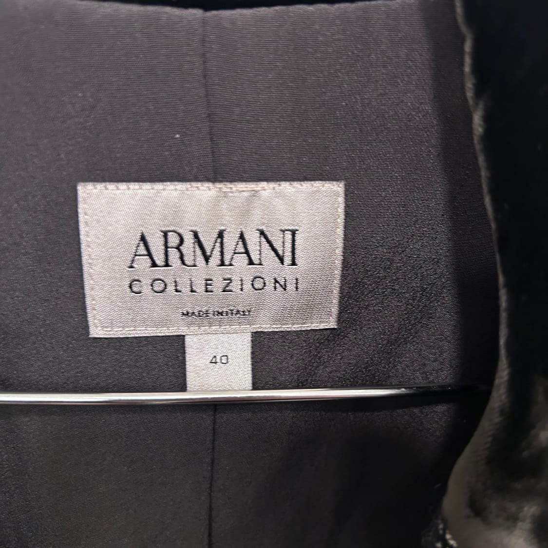 아르마니 꼴레지오니 자카드패턴 벨벳 블레이저 상품이미지3