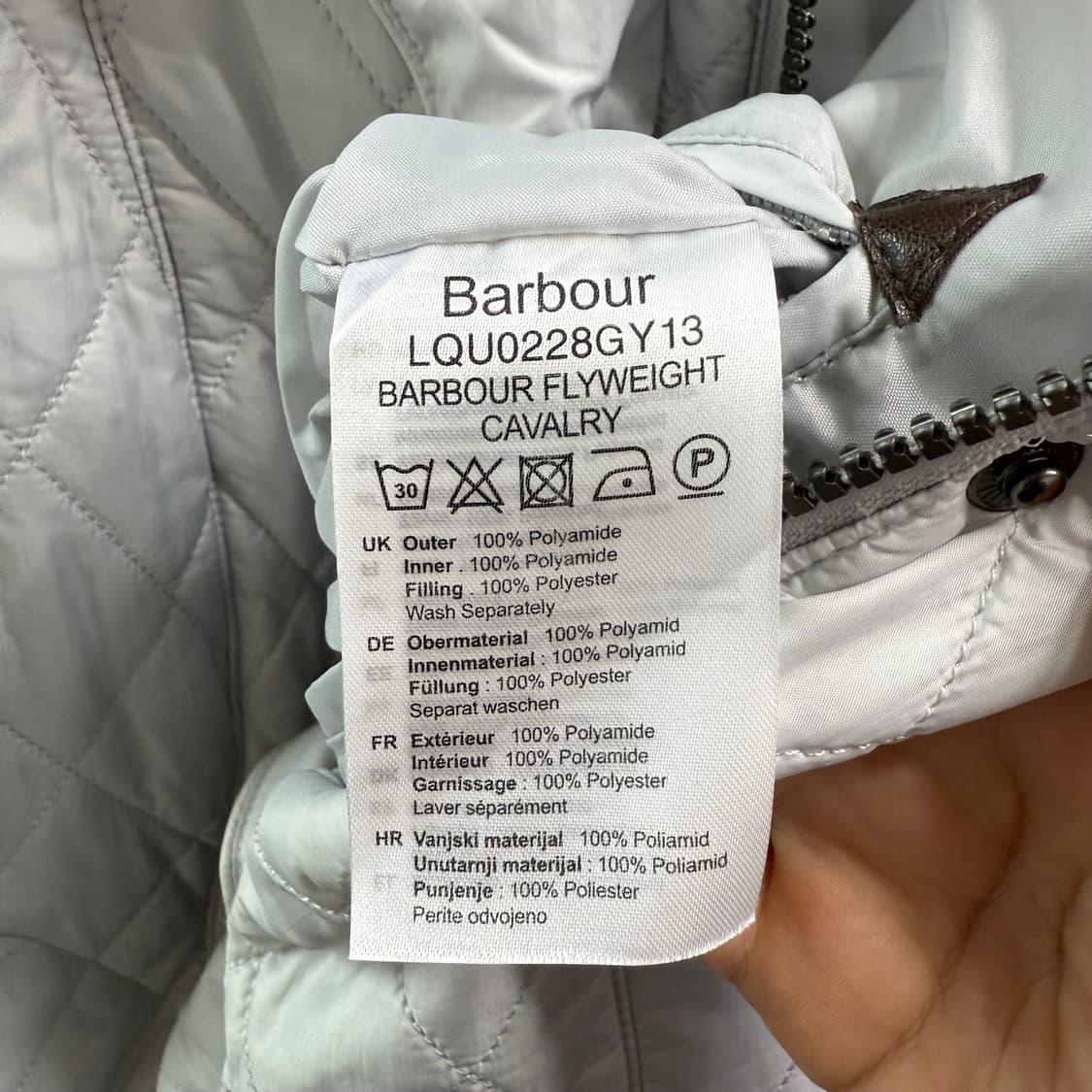 [38] 바버 연그레이 퀄팅 자켓 상품이미지9