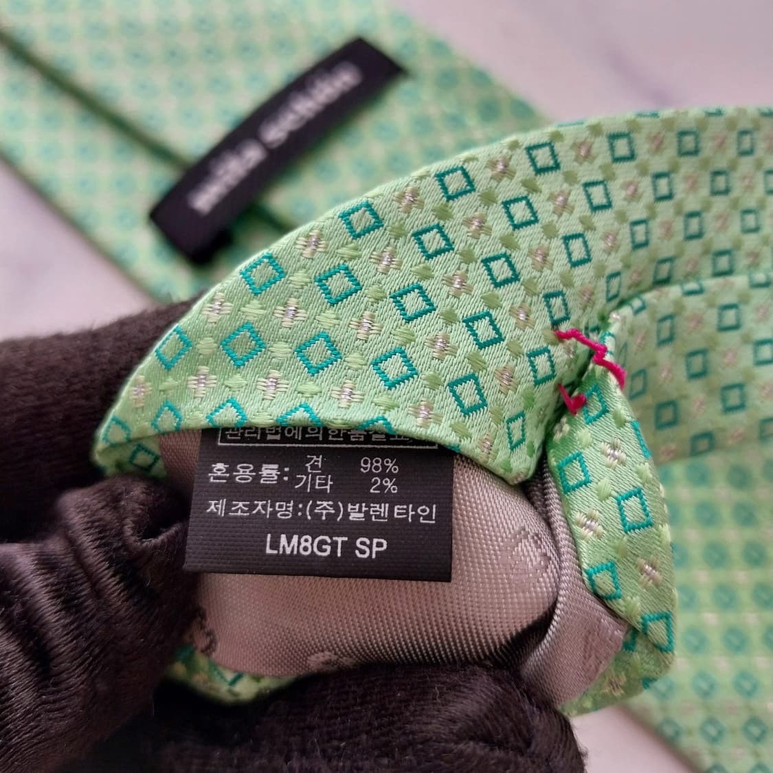 밀라 숀 실크 민트 자카드 패턴 넥타이 8.1cm A+등급 K2226
 상품이미지10