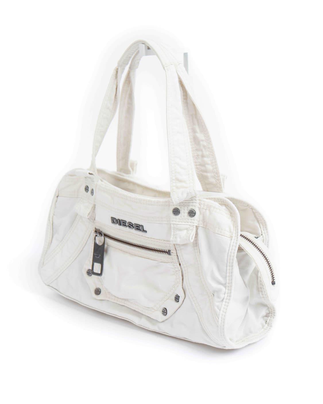 [DIESEL] 화이트 코튼 유틸리티 토트 백 상품이미지1
