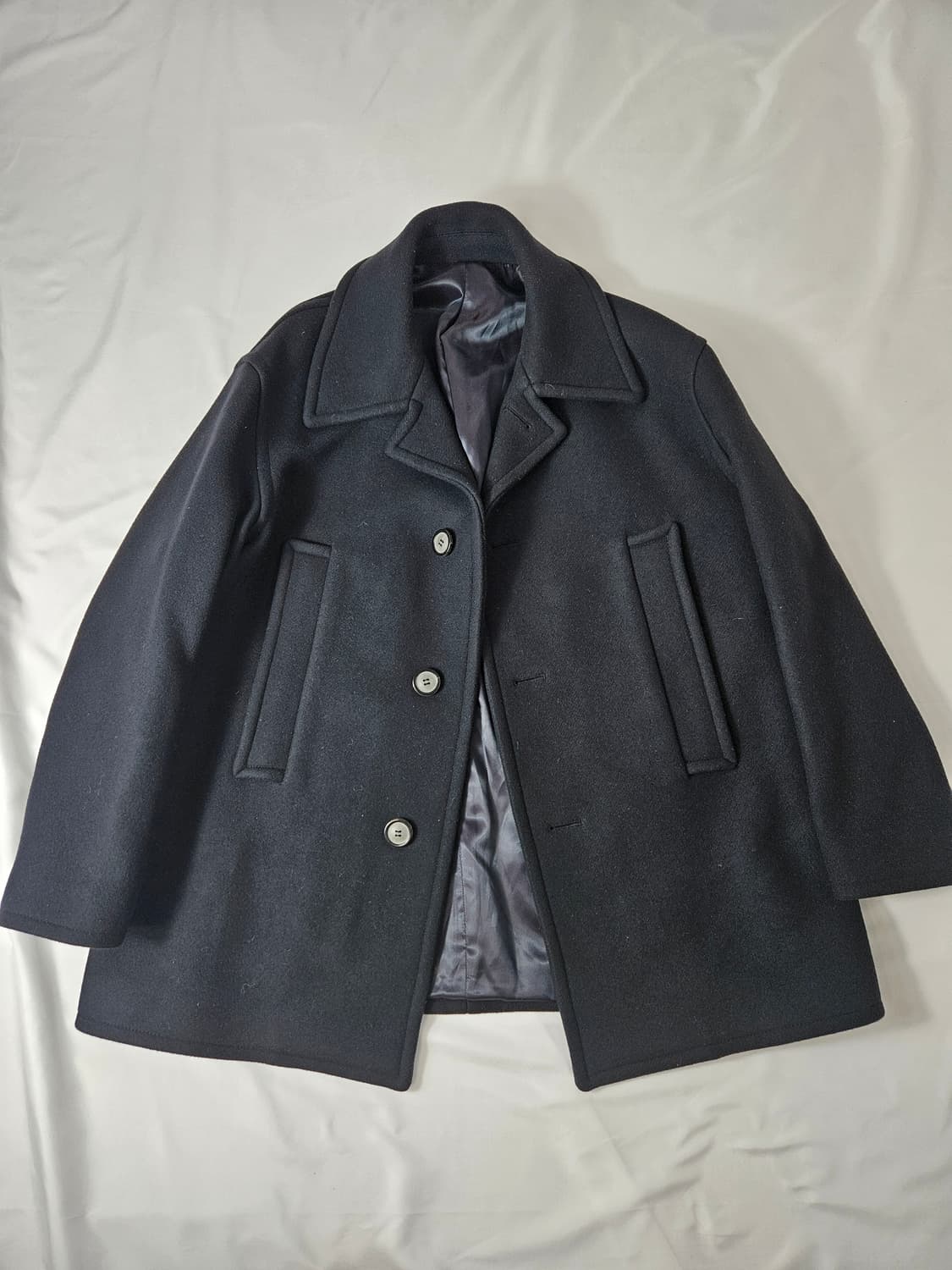 솔리드옴므 18fw 하프코트 피코트 헤비 울 나일론 코트자켓 48 상품이미지1