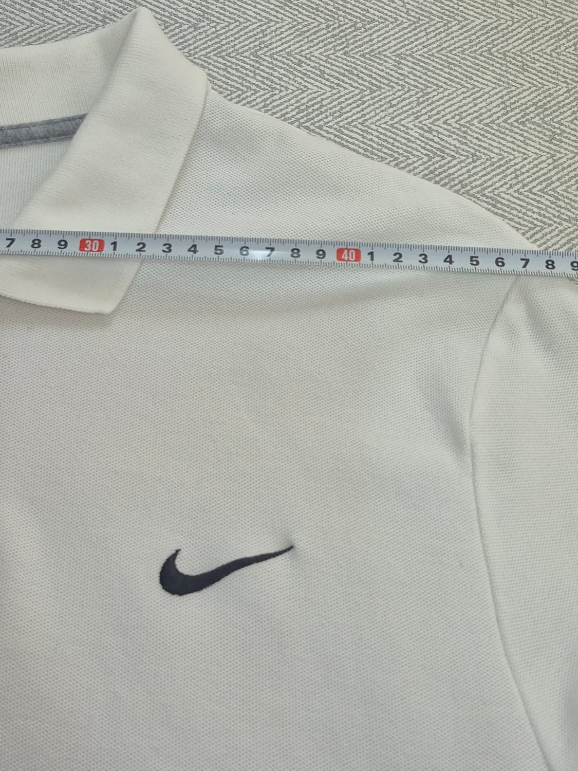 나이키 화이트 코튼 폴로 반팔티 카라티 XL 상품이미지10
