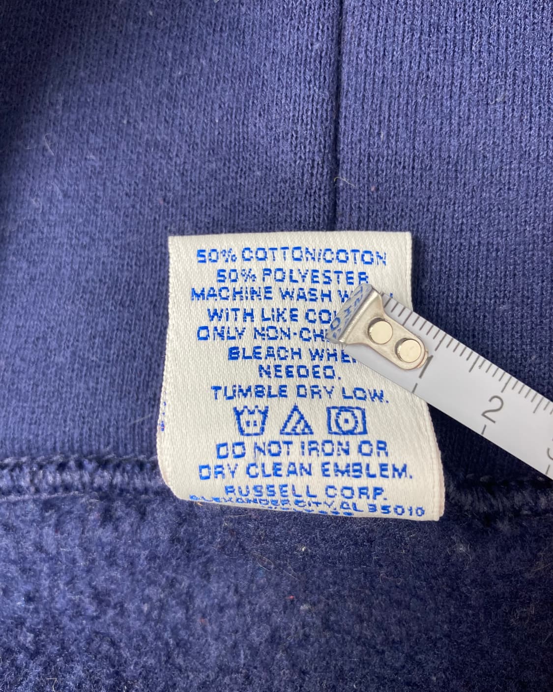 90s Russell Zip Up Hoodie (navy) 상품이미지4