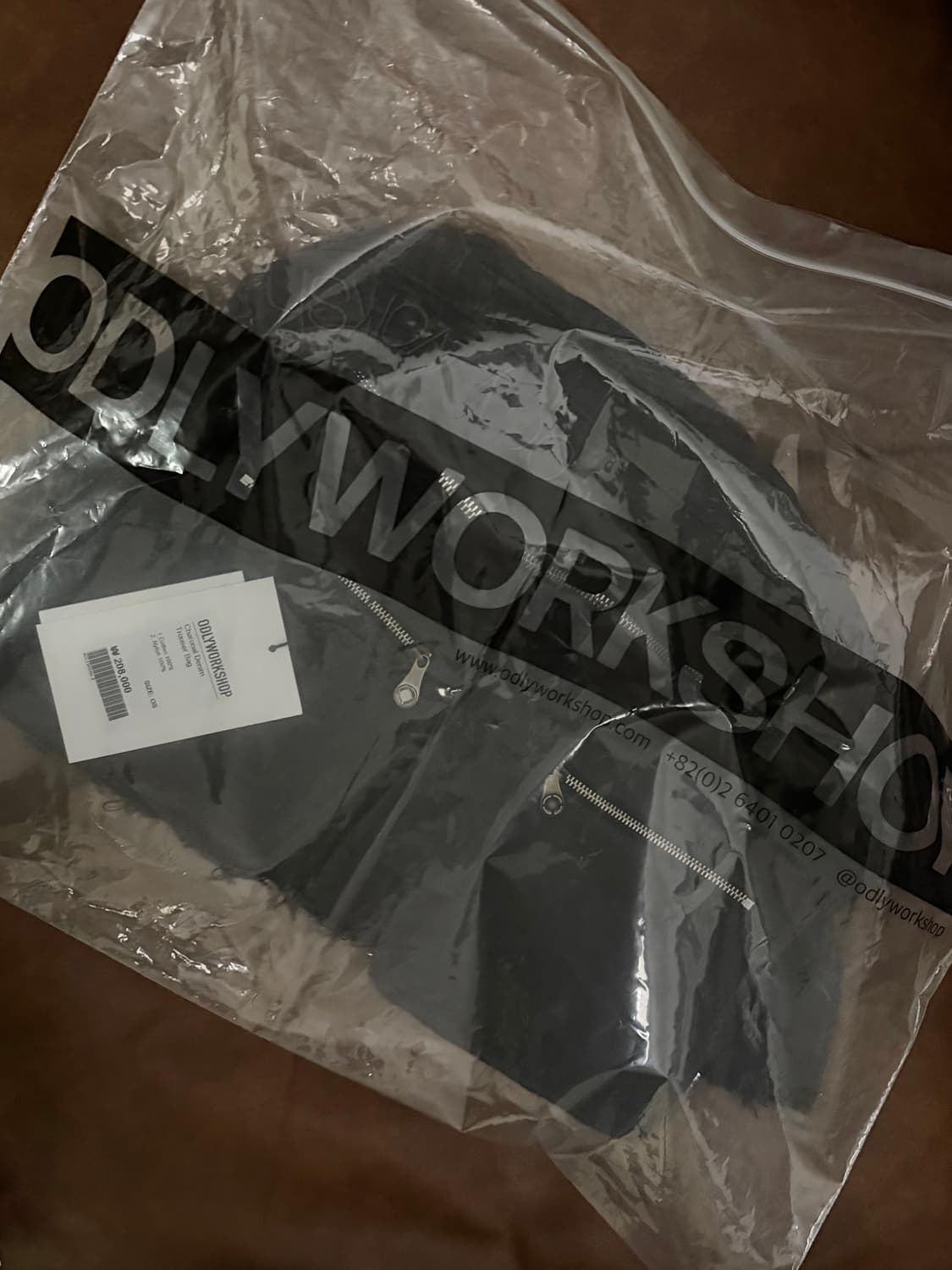 오들리워크샵 차콜 데님 트라우저 백 상품이미지8