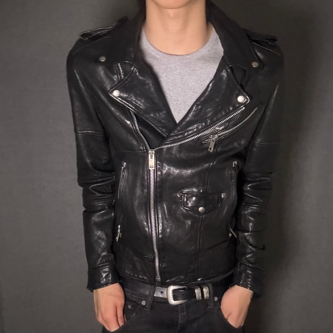 양가죽 라이더 자켓 상품이미지1