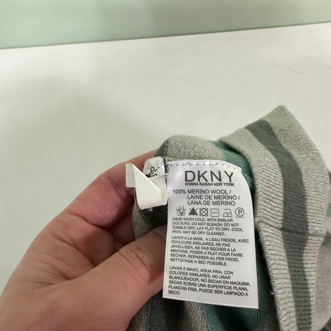 우먼M DKNY 단가라 메리노울 라운드니트 상품이미지6