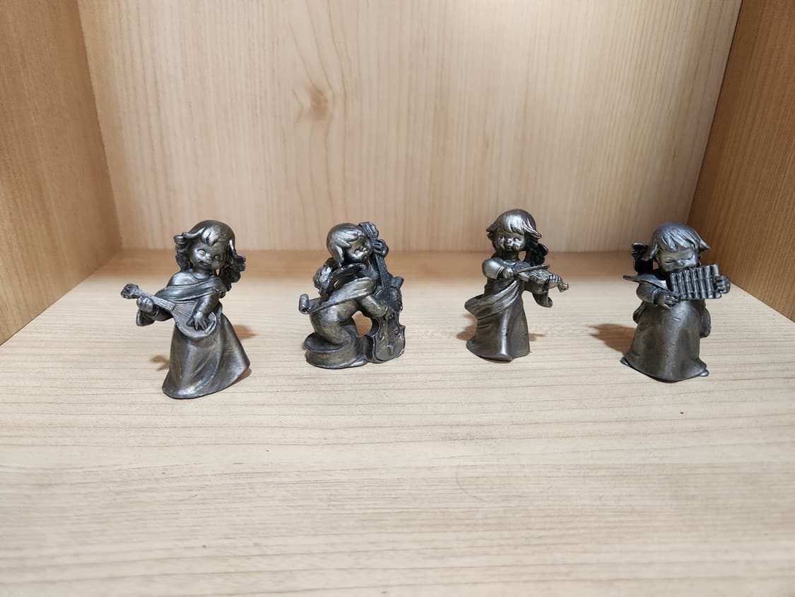 주석 악기 연주 천사상 장식품 4종 세트 상품이미지3