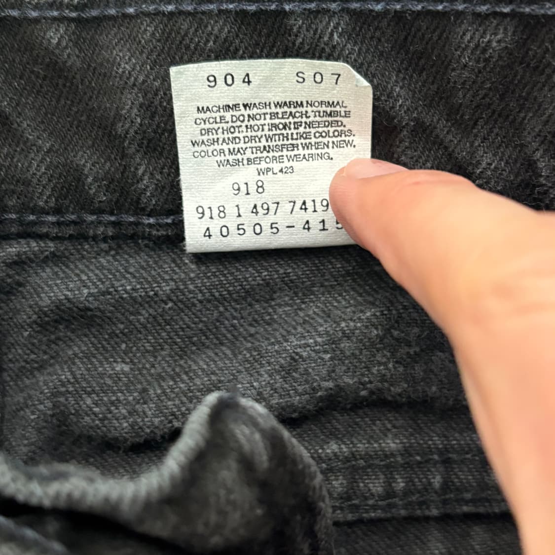 [34/36] USA🇺🇸 리바이스 505 오렌지탭 블랙 흑청 상품이미지5