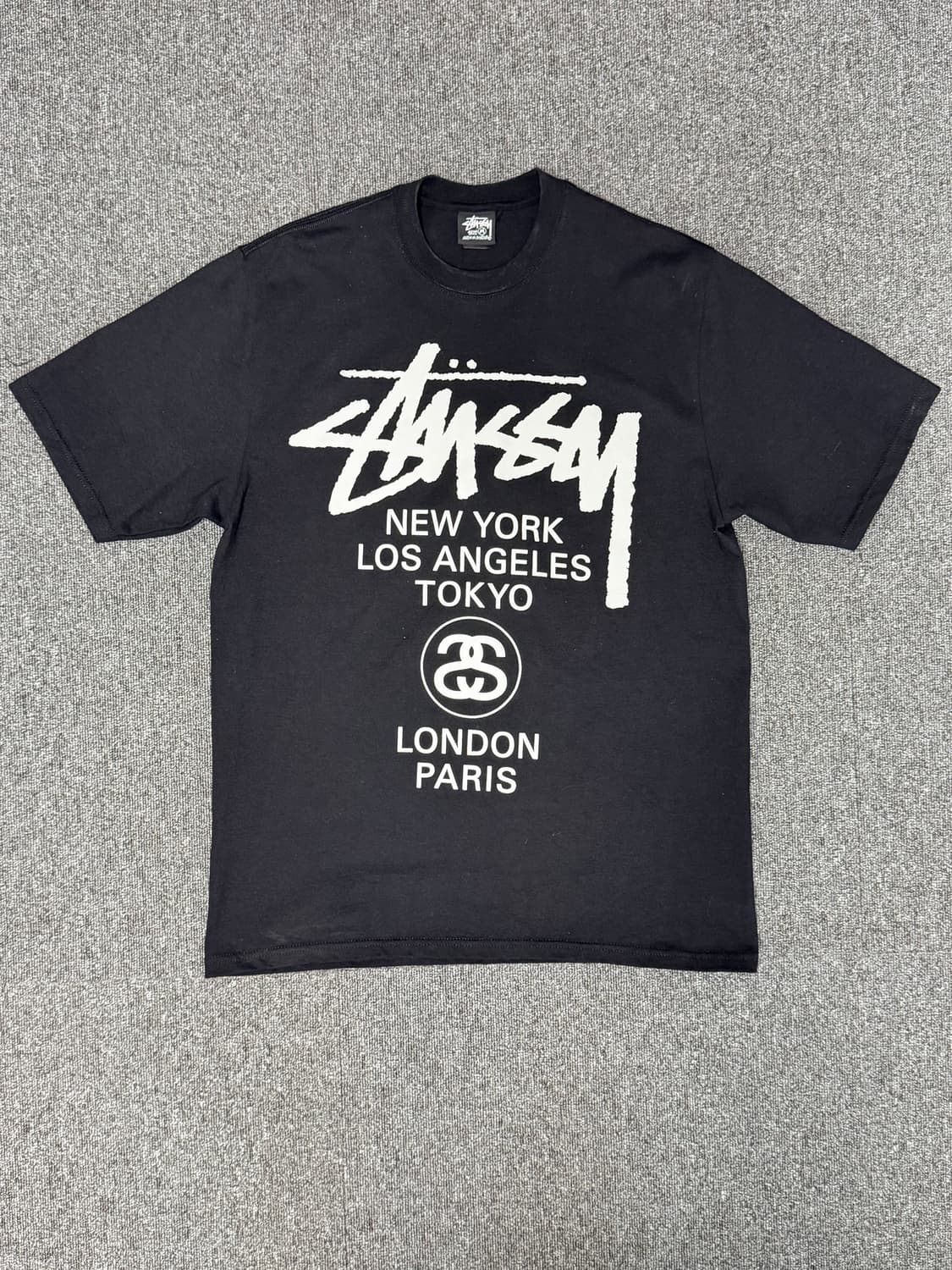 스투시 월드투어 티셔츠 블랙 2024,2025 상품이미지1