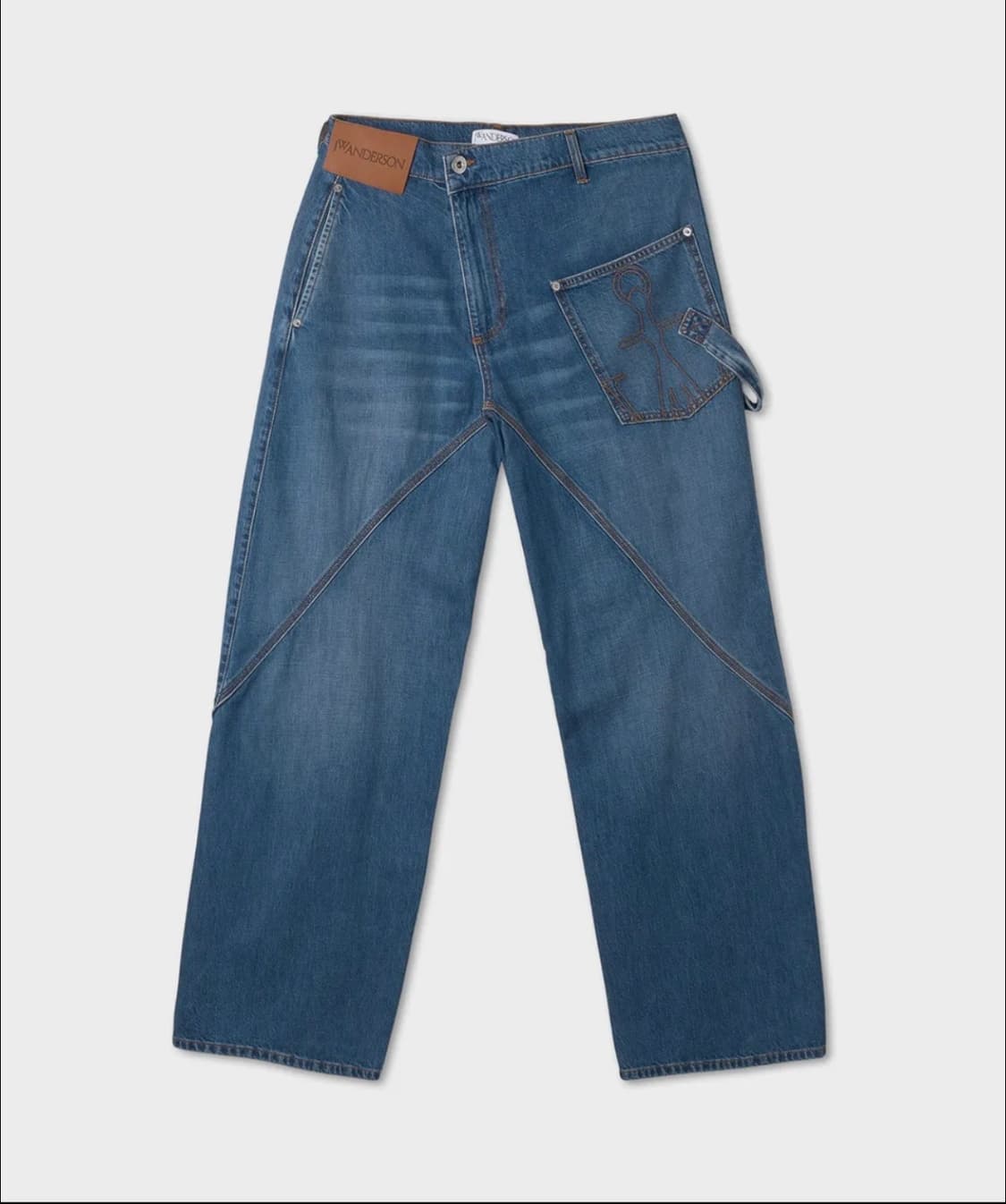 트위스트 워크웨어 데님 팬츠 - 라이트 블루(32) 상품이미지1