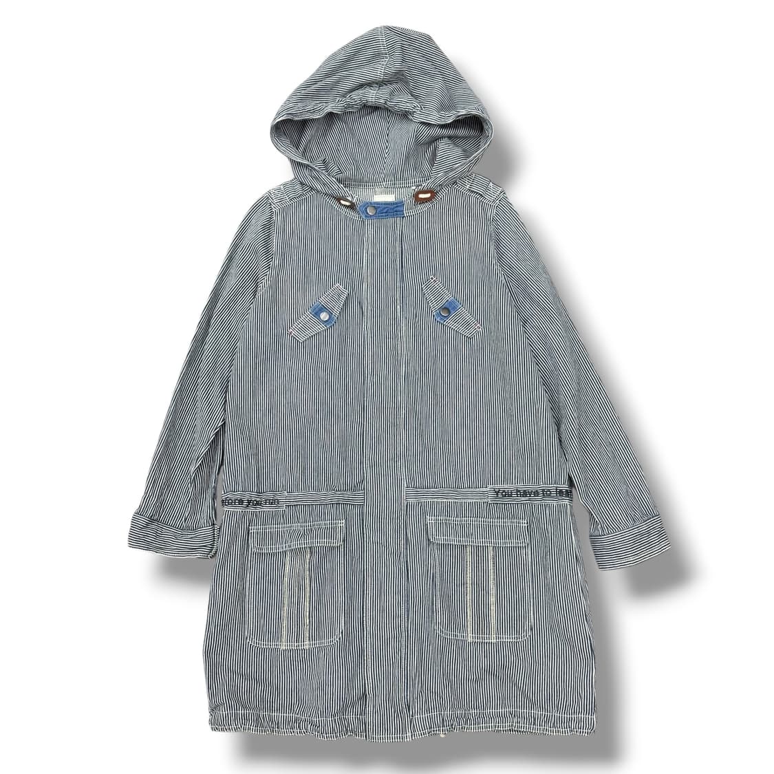 JPN 모리 니혼진 스트라이프 코튼 야상 후드집업 상품이미지1