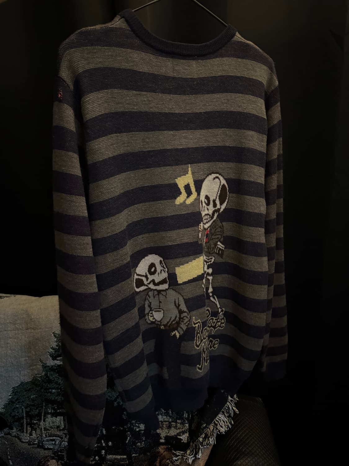 BAPE 고릴라울 스컬 스트라이프 니트 상품이미지7