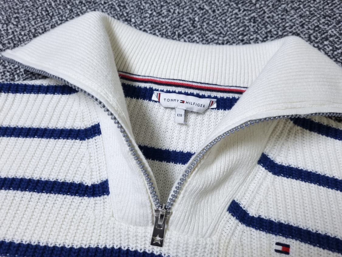 [무료배송][130]타미힐피거 키즈 반집업 하이넥 니트 상품이미지5