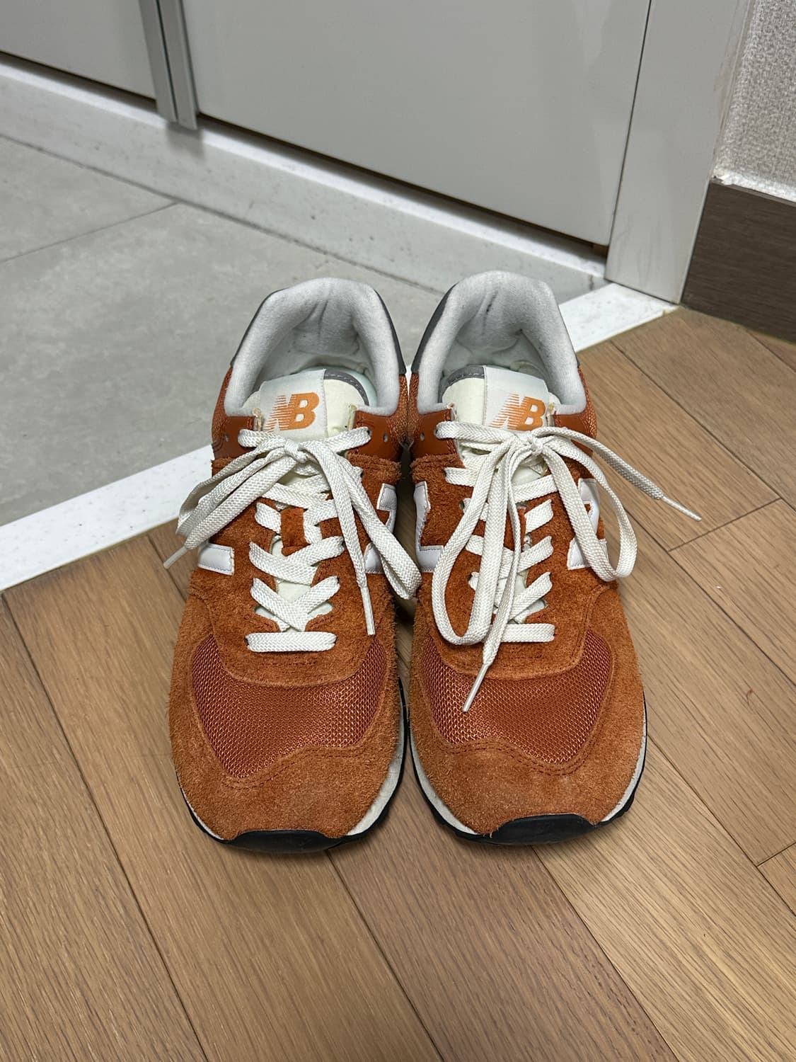 뉴발란스 574 헤리티지 오렌지 버스트 화이트 상품이미지2