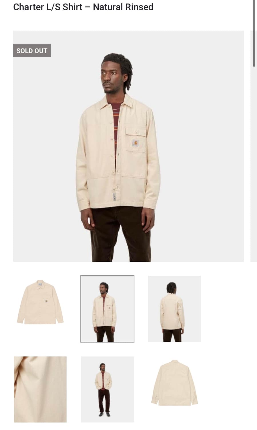 Carhartt Wip L/S Charter Shirt 상품이미지1