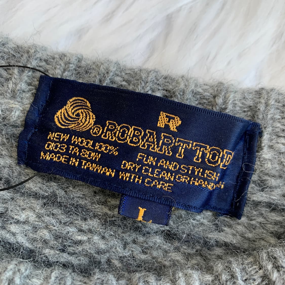 일본 빈티지 ROBARTTODD 울100 노르딕 니트 1828 상품이미지4