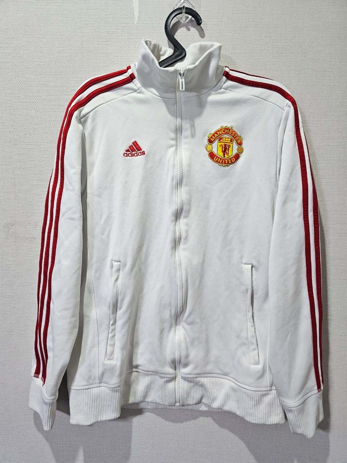 아디다스 맨유 흰빨 화이트 트랙탑 져지집업 95 / M 상품이미지1