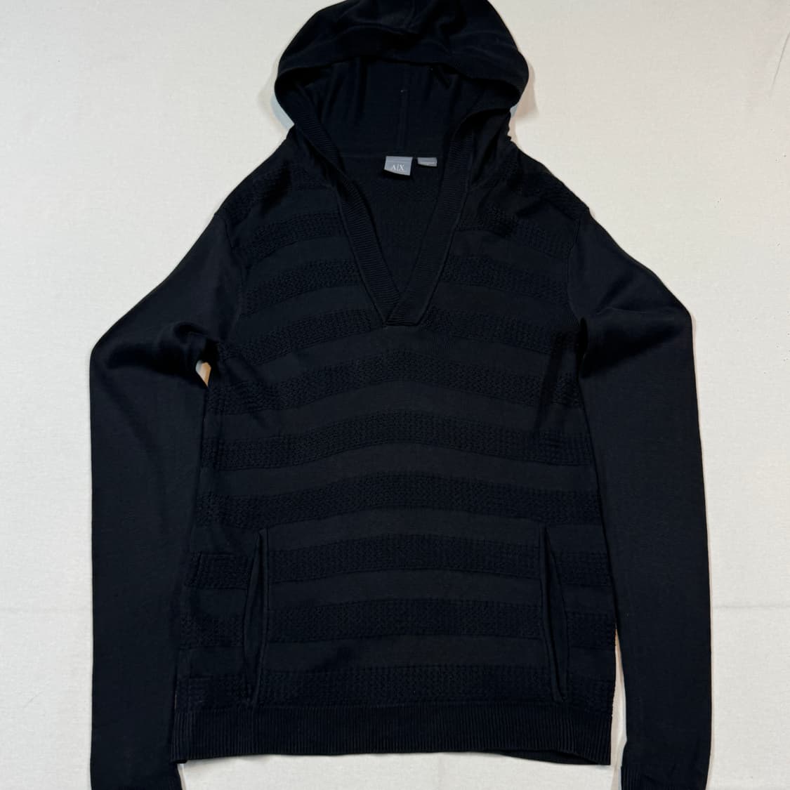 S) A|X 아르마니 익스체인지 스트라이프 후드 니트 상품이미지2