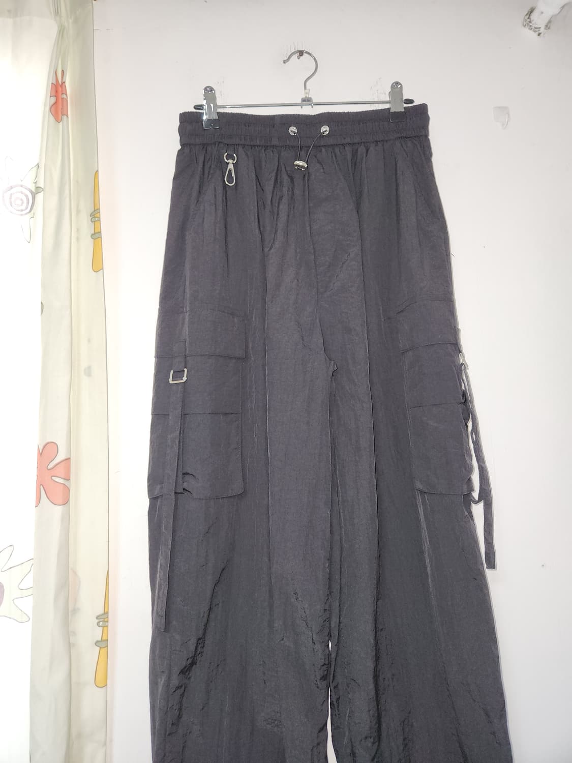 블랙 스트링 카고 조거팬츠 XL 상품이미지3