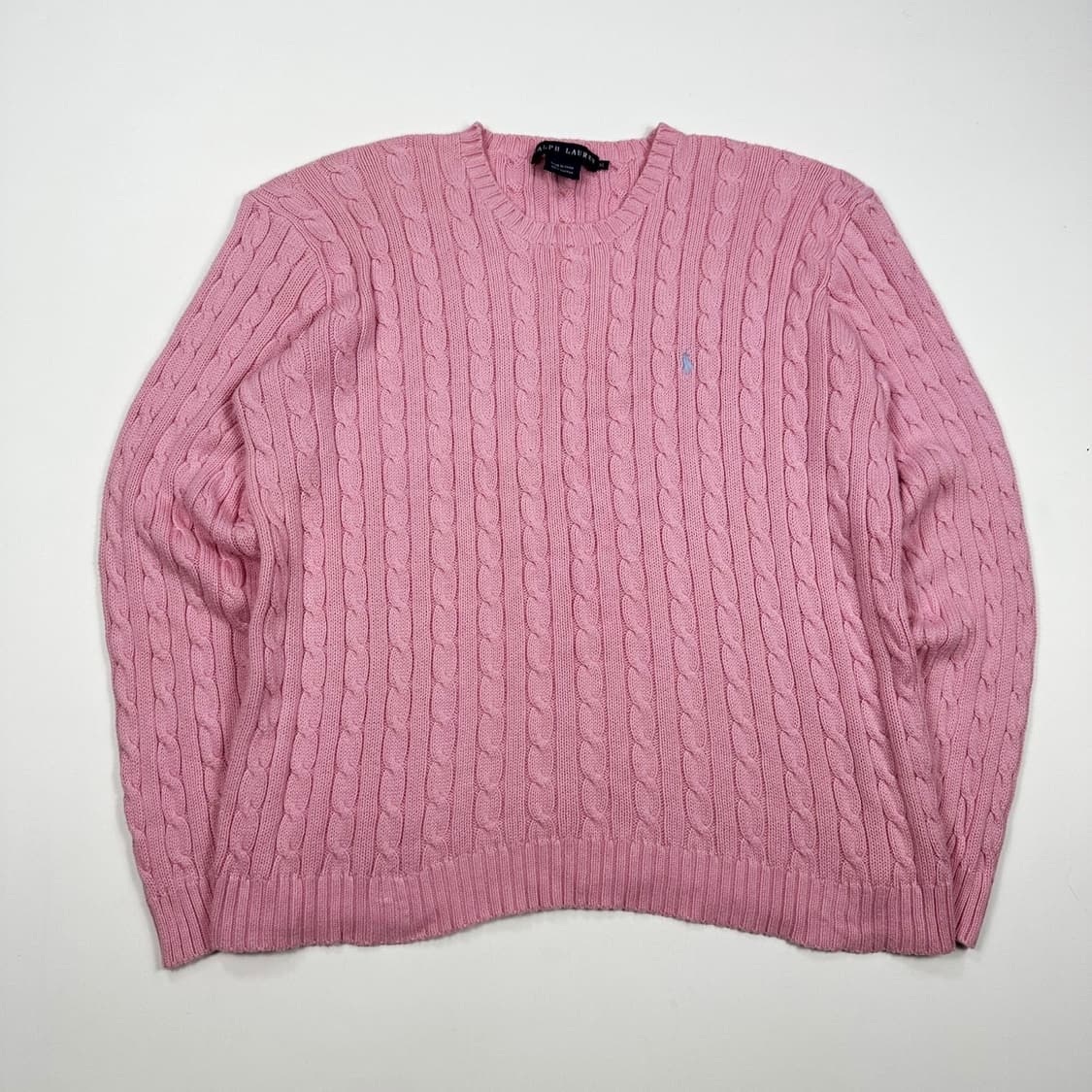 폴로 랄프로렌 포니 레트로 핑크 케이블 니트 (XL 여성추천) 상품이미지2