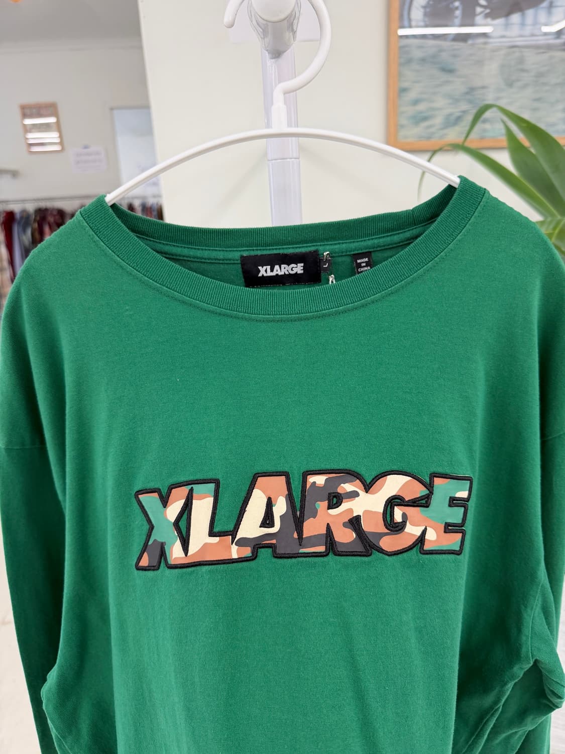 일본빈티지 X-LARGE 카모 빈티지 크롭슬리브 상품이미지2