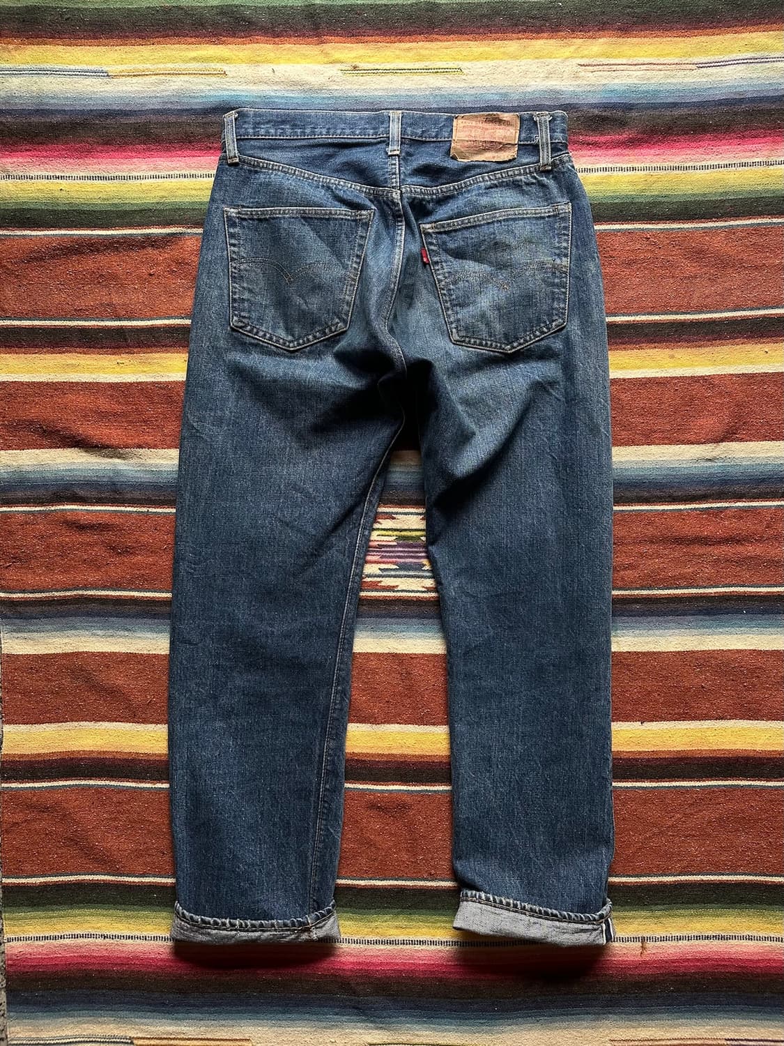 70s USA 빈티지 리바이스 501 66전기 셀비지 데님 팬츠 상품이미지4