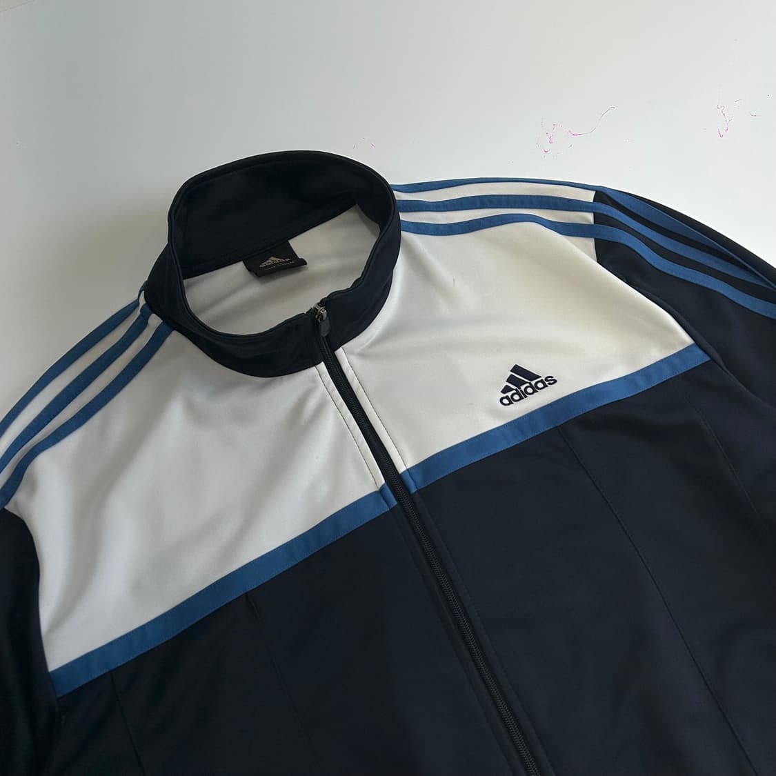 Adidas 아디다스 블루 네이비 배색 져지 상품이미지4