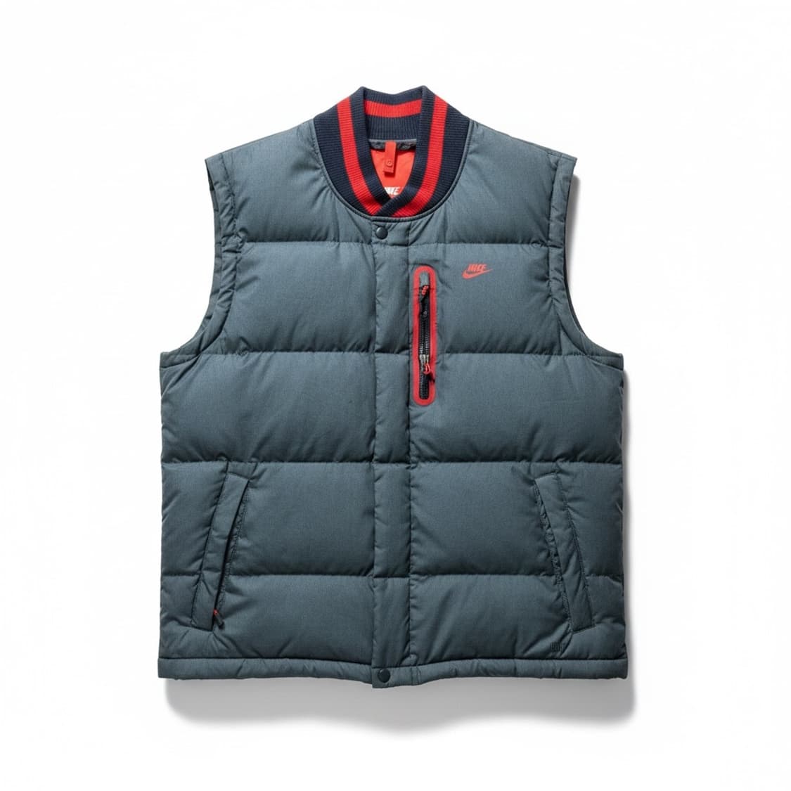 나이키 구스 패딩 베스트 조끼 L 그레이/레드 상품이미지1