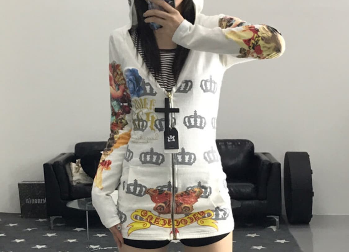 Y2k 빈티지 집업 zip up hoodie 상품이미지5