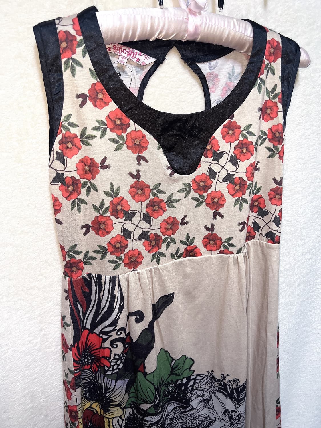 오리엔탈 중티 차이나 동양풍 핀터 플라워패턴 나시원피스 갸루 빈티지 상품이미지8