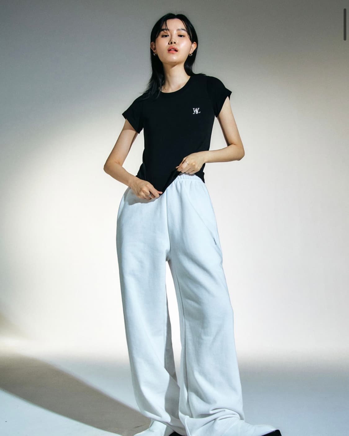 우알롱 반팔 티셔츠 Signature soft slim line T-sh 상품이미지2