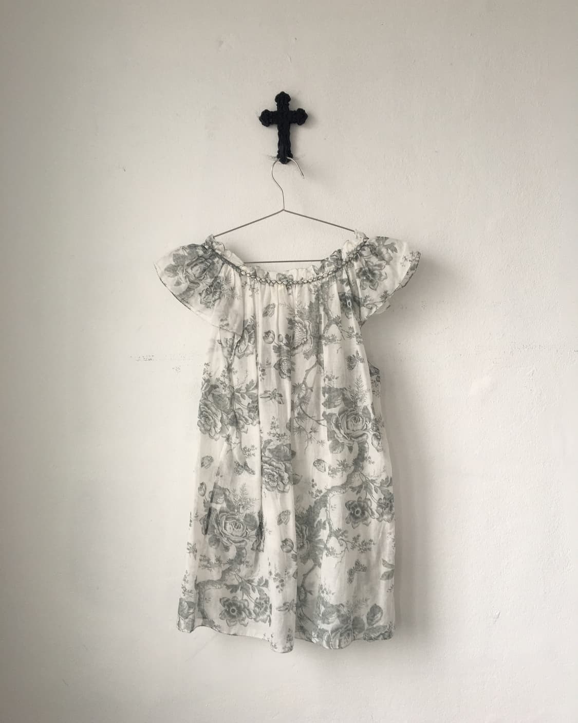 Flower pattern see through blouse 상품이미지3